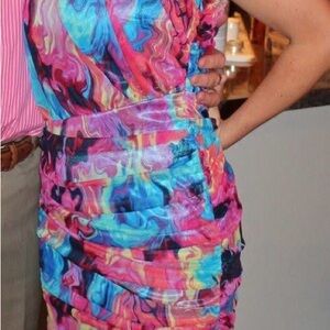 Vibrant Multicolor Abstract Dress